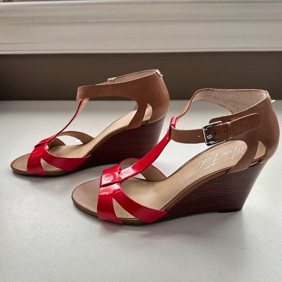 Marc Fisher Bulan Brown Multi Leather Heels Size 9.5 M With Box - Picture 2 of 12